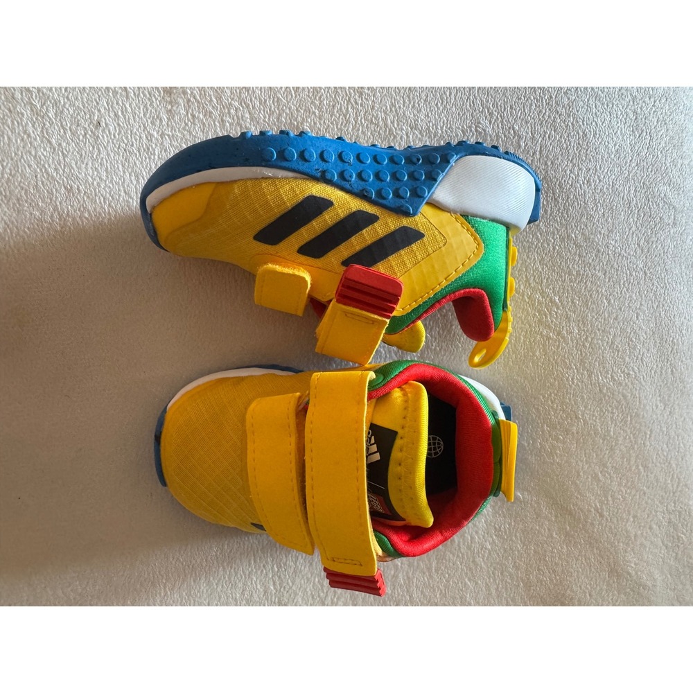 Adidas LEGO Sport Toddler Shoes Yellow Blue Red HQ1308 Size 4K - Picture 3 of 6